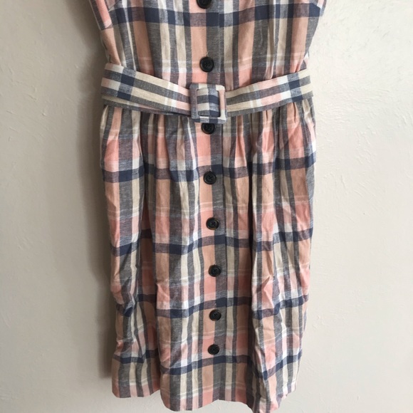 GAL MEETS GLAM Peyton Plaid Belted Dress 0P - Picture 4 of 8